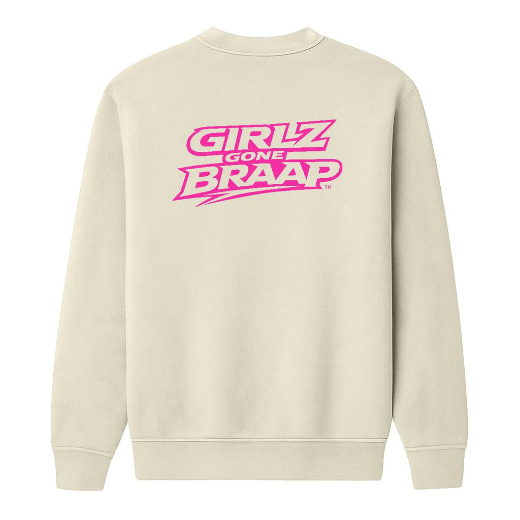 2-wheel drive crewneck - pink logo