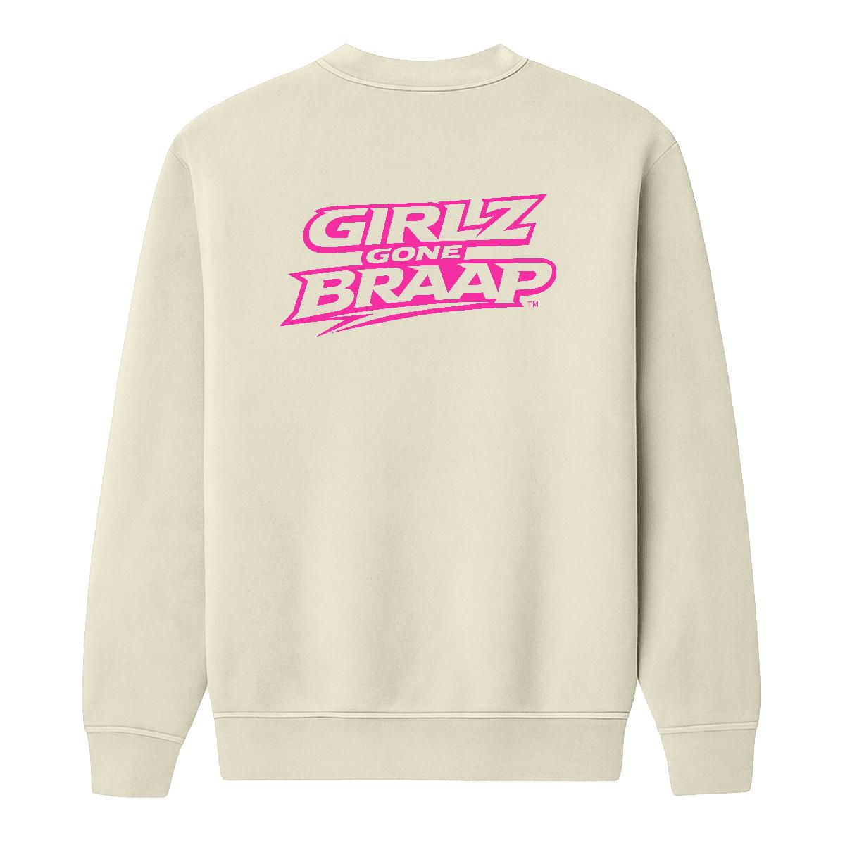 2-wheel drive crewneck - pink logo