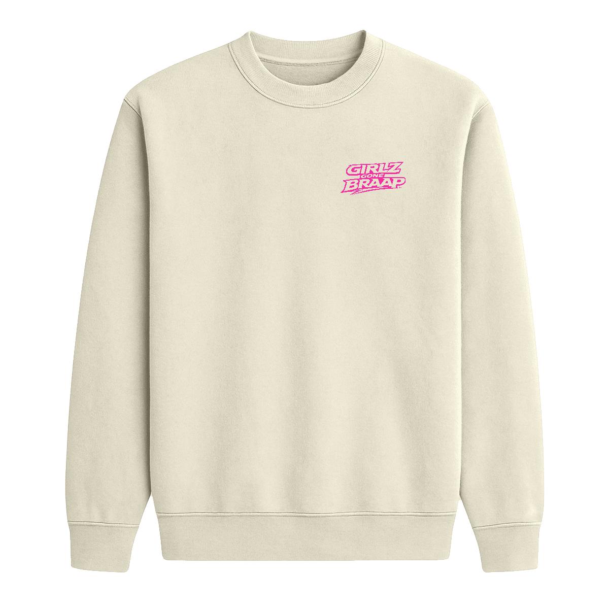 2-wheel drive crewneck - pink logo