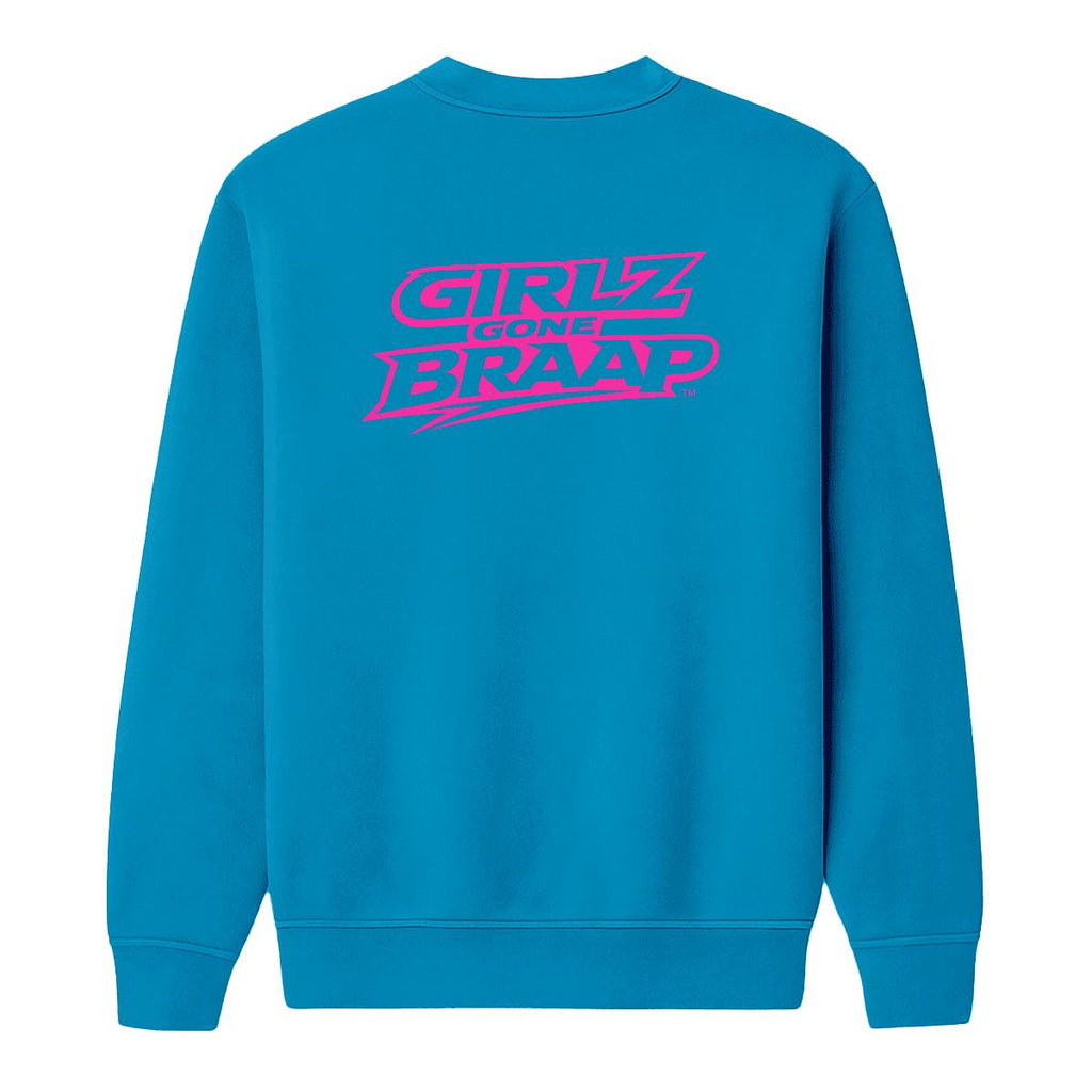 2-wheel drive crewneck - pink logo