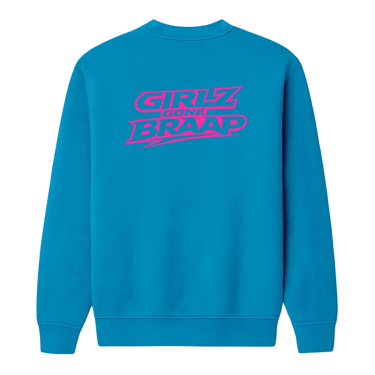 2-wheel drive crewneck - pink logo