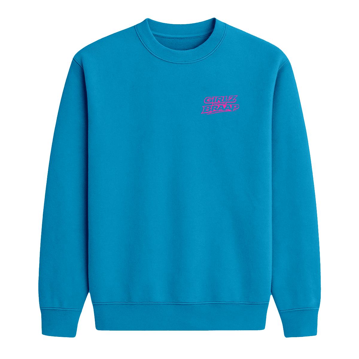 2-wheel drive crewneck - pink logo