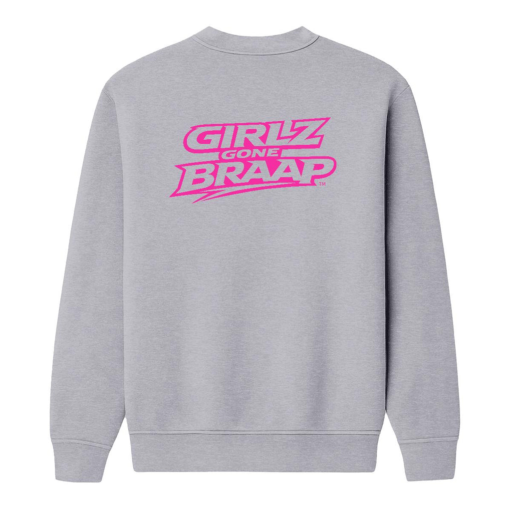 2-wheel drive crewneck - pink logo