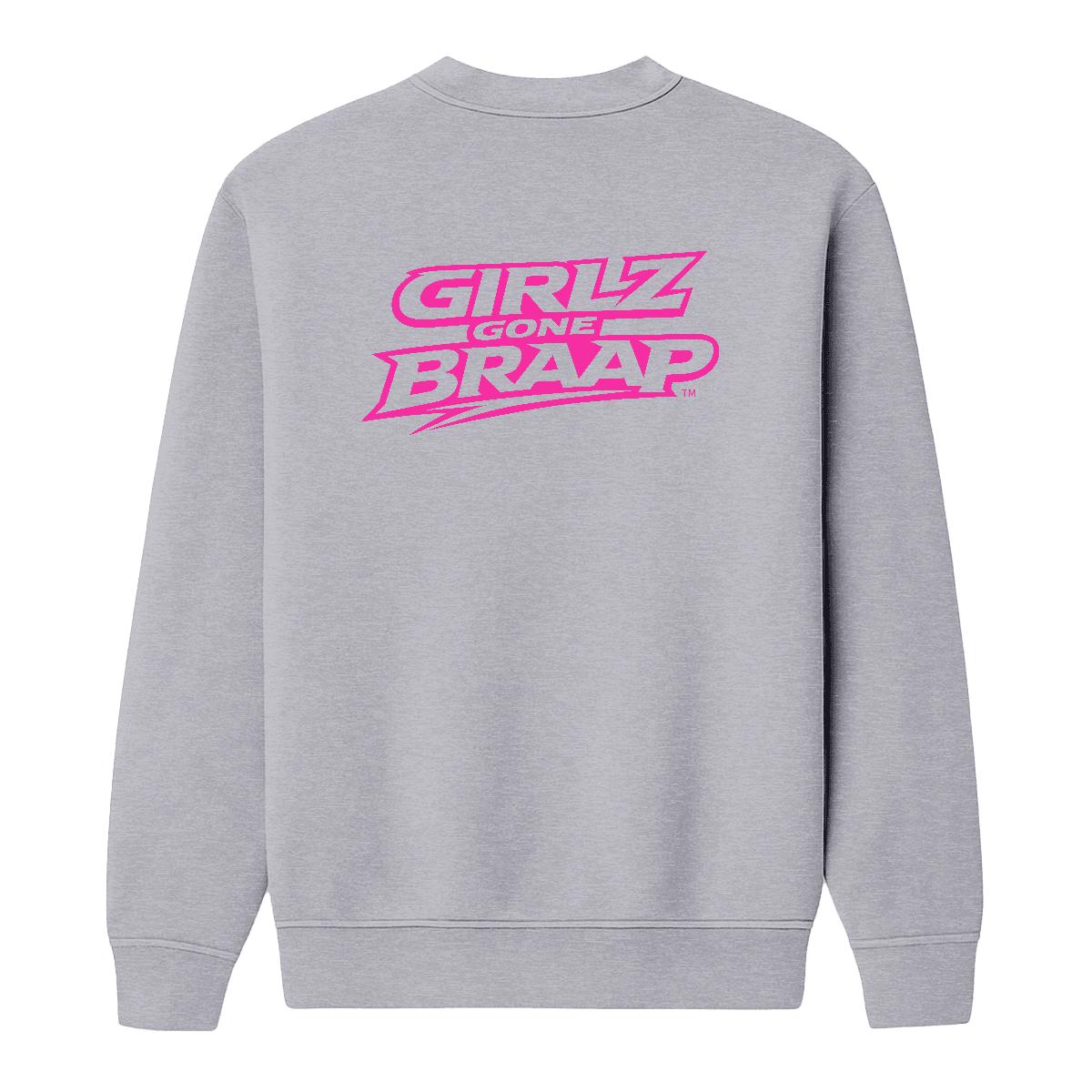 2-wheel drive crewneck - pink logo
