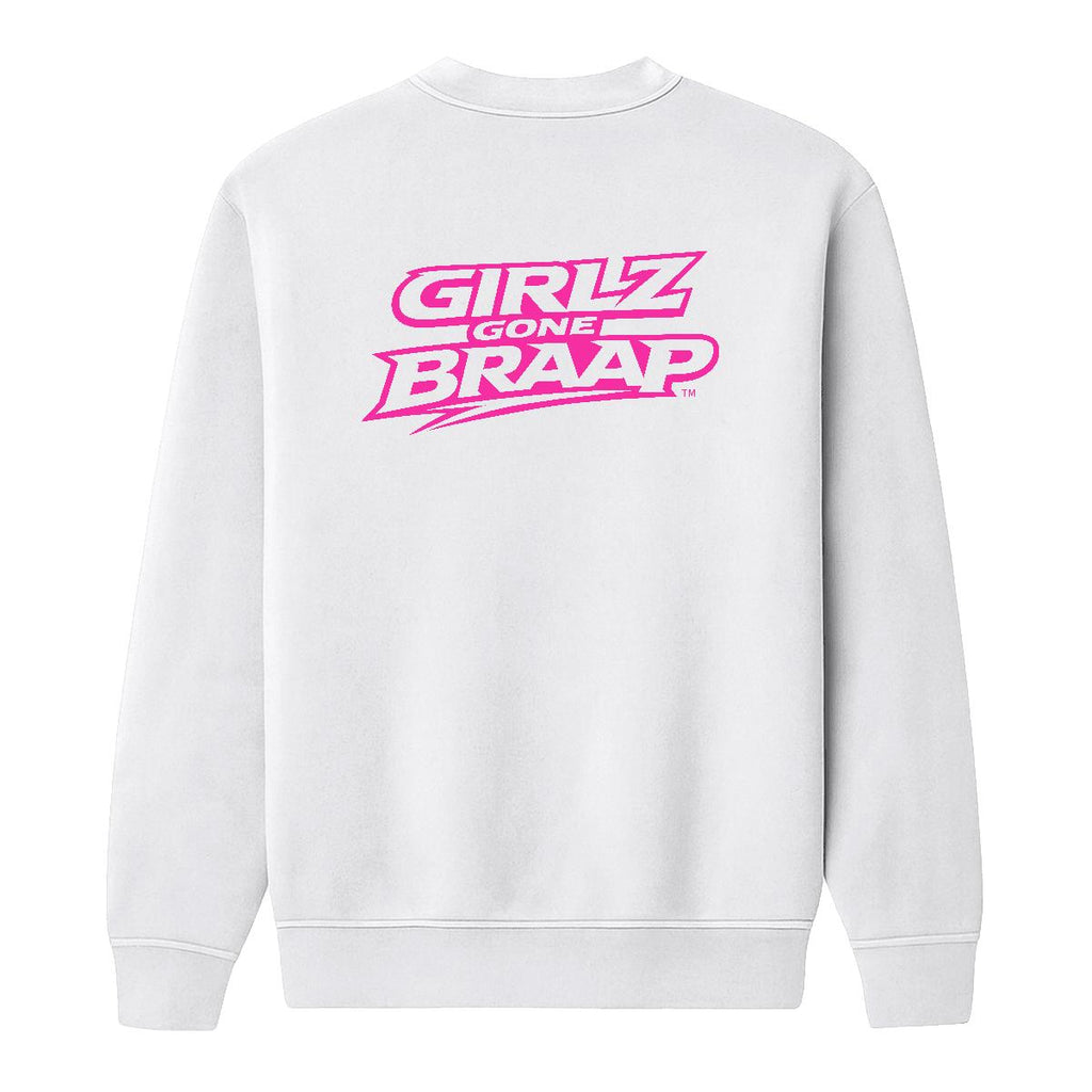2-wheel drive crewneck - pink logo