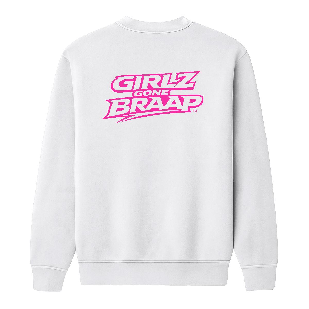 2-wheel drive crewneck - pink logo
