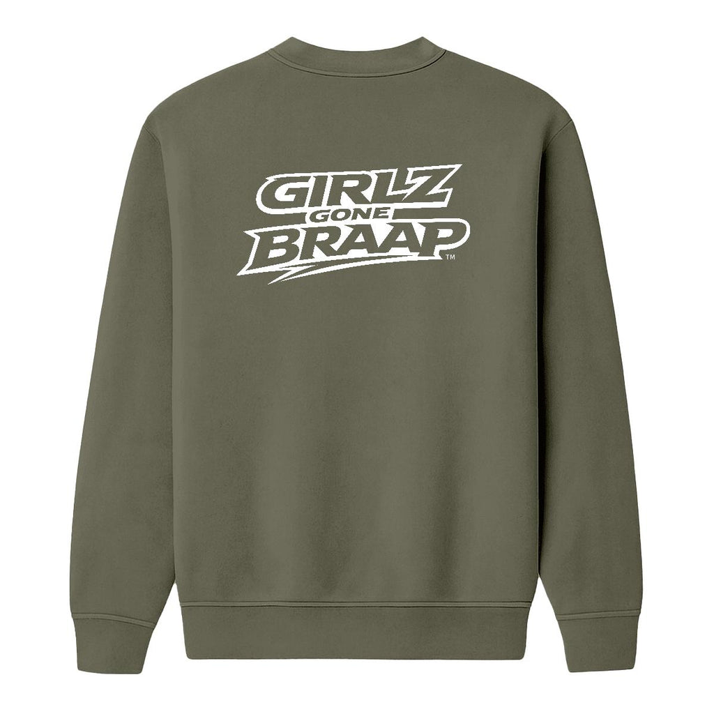 2-wheel drive crewneck - White Logo